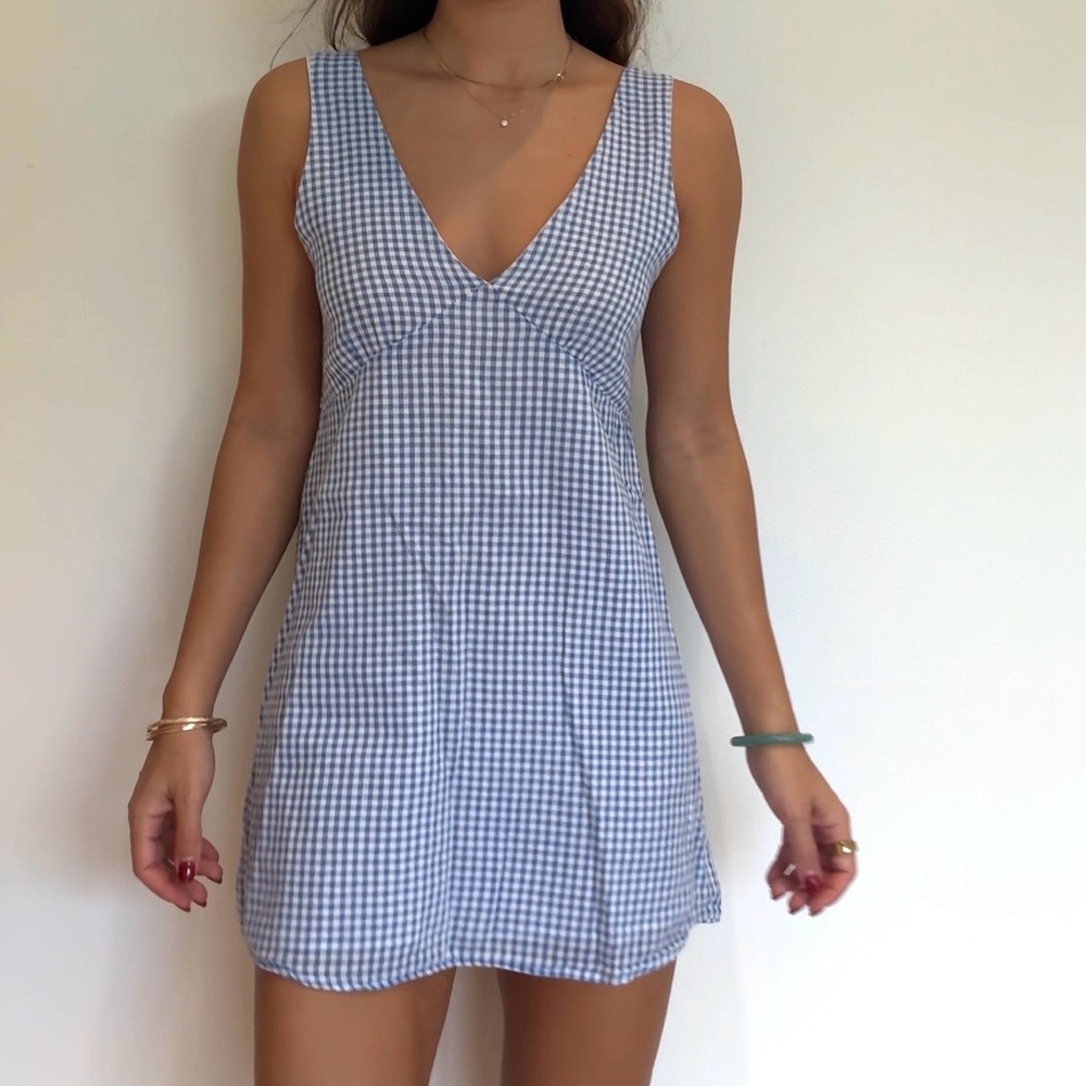 Rhythm Blue Checkered Mini Dress